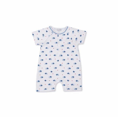 Kissy Kissy Breaching Whales Print Short Playsuit S21BW23Pblue