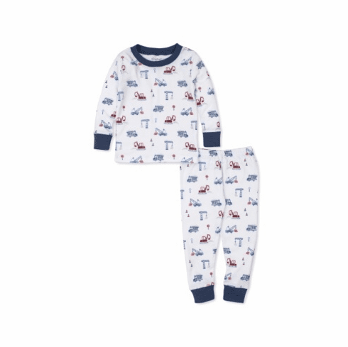 Kissy Kissy Building Site Print Long Pajama Set F23BS190Pc