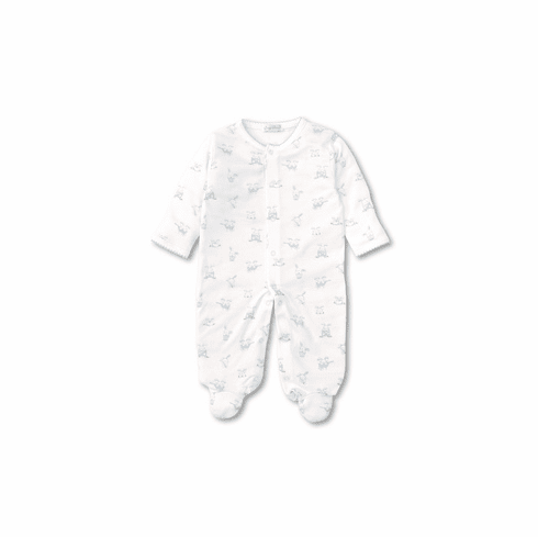 Kissy Kissy Bunny Buzz Print Footie S20BB04Pblue