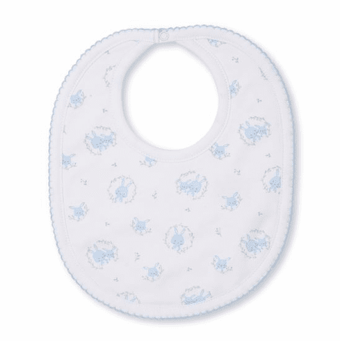 Kissy Kissy Bunny Hugs Print Bib S21BH13Pblue