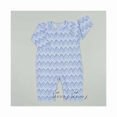 Kissy Kissy Cheery Chevron Print Playsuit S16321-10Pblue