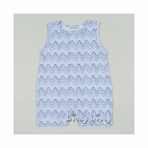 Kissy Kissy Cheery Chevron Print Slvlss. Short Playsuit S16321-36Pblue