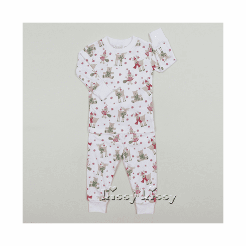 Kissy Kissy Christmas Morning Print Pajamas F15277-190PTODDLER