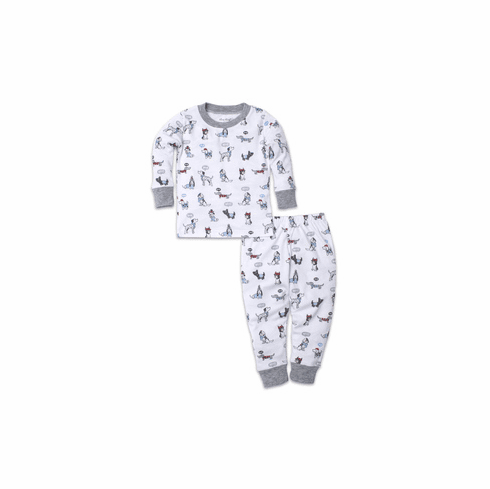 Kissy Kissy Classic Pup Two Piece Long Pajamas F19CP190c