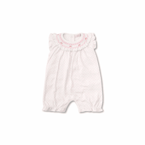 Kissy Kissy CLB Bishop Short Playsuit with Hand Smocking S2023Spink