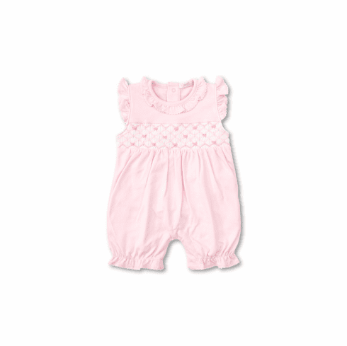 Kissy Kissy CLB Bows Short Playsuit with Hand Smocking S20Bows23Spink