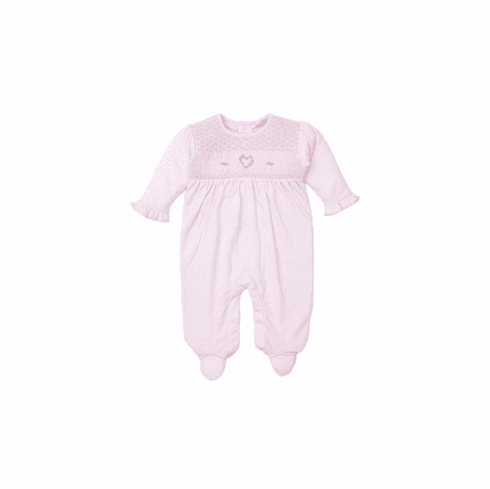 Kissy Kissy CLB Heart Smocked Footie F20CLBH04SMpinki