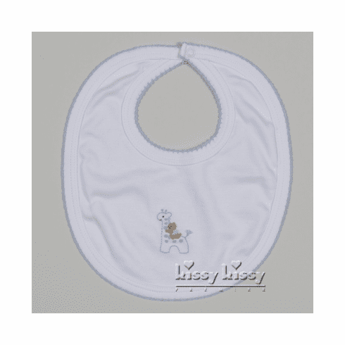 Kissy Kissy Climbing Antics Bib S13545-13whblue