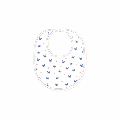 Kissy Kissy Crab Craze Print Bib S20CC13Pblue