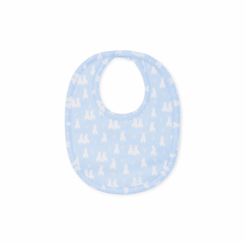Kissy Kissy Cushy Cottontails Blue Bib S19CC13Pblue