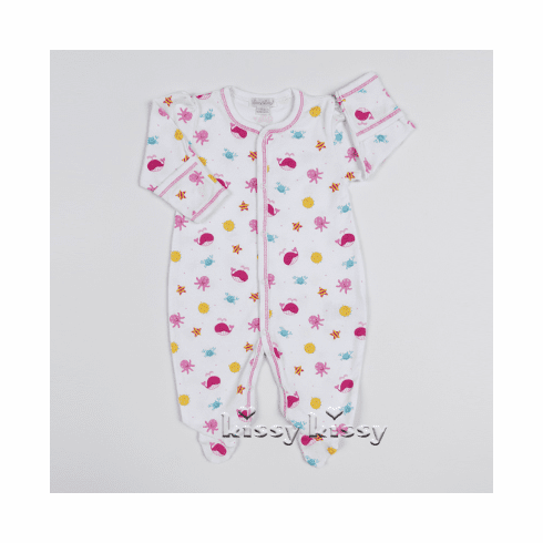 Kissy Kissy Deep Sea Delight Print Footie S17409-04Pfuchsia
