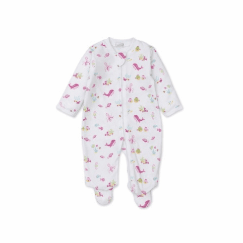 Kissy Kissy Deep Sea Divers Print Footie with Zipper S23DSD04PZpink