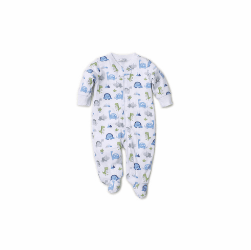 Kissy Kissy Dino Crew Print Footie with Zipper F19DC04PZ