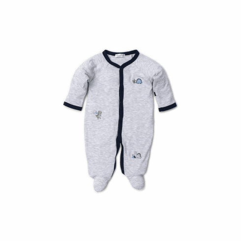 Kissy Kissy Dino Crew Stripe Footie F19DC04ST