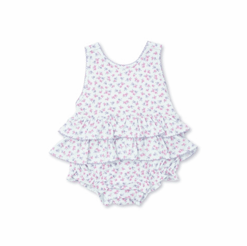 Kissy Kissy Ditsy Blooms Print Bubble S22DB44mint