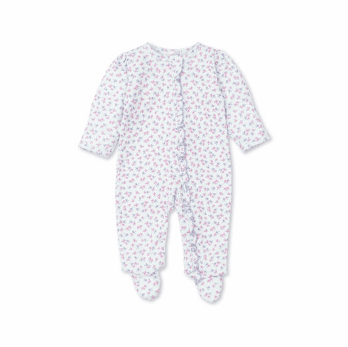 Kissy Kissy Ditsy Blooms Print Footie with Zipper S22DB04PZmint