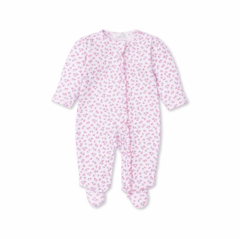 Kissy Kissy Ditsy Blooms Print Footie with Zipper S22DB04PZpink