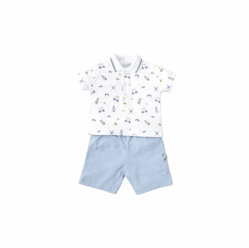 Kissy Kissy Double Bogey Print Bermuda Set with Collar S2020DB62PC