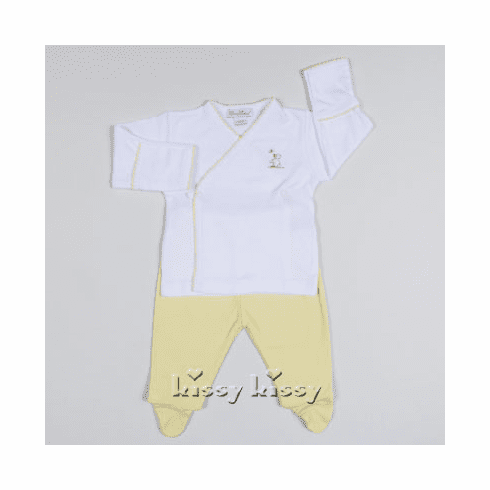 Kissy Kissy Ducklings footed pant set.  Made with the finest Peruvian cotton.