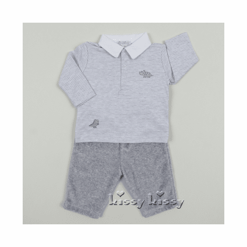 Kissy Kissy Dynamic Dino's VELOUR Pant Set w/Collar F15266V-62C
