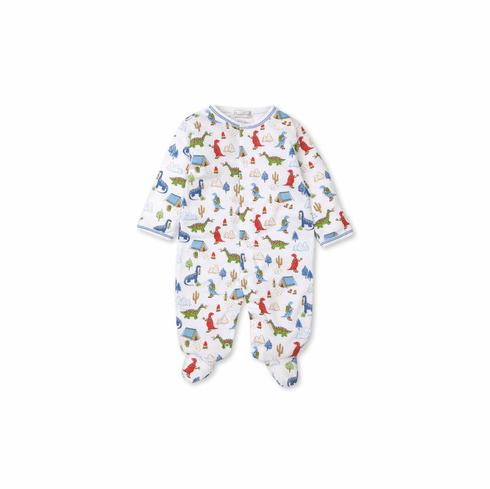 Kissy Kissy Dyno Camp Fire Print Footie F20DC04P