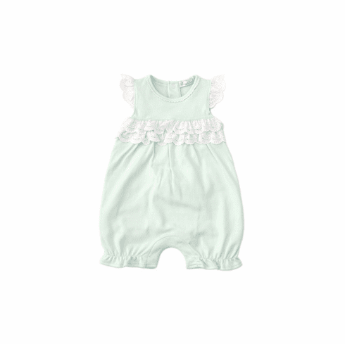 Kissy Kissy Elegant Eyelet Mint Short Playsuit. S20EE23mint