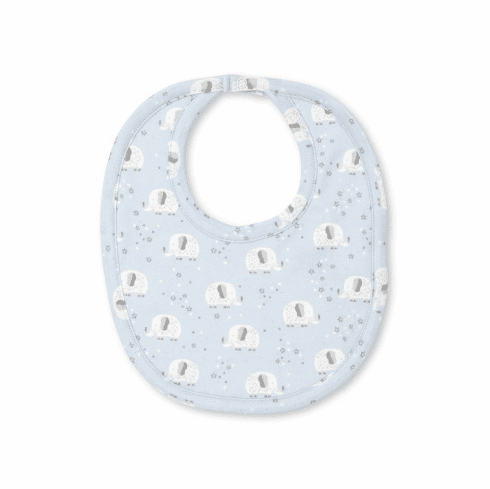 Kissy Kissy Elephant Dreams Print Bib F21ED13Pblue