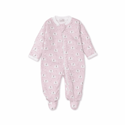 Kissy Kissy Elephant Dreams Print Footie with Zipper F21ED04PZpink