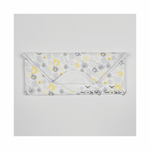 Kissy Kissy Endearing Elephants Print Blanket F17420-08Psilver