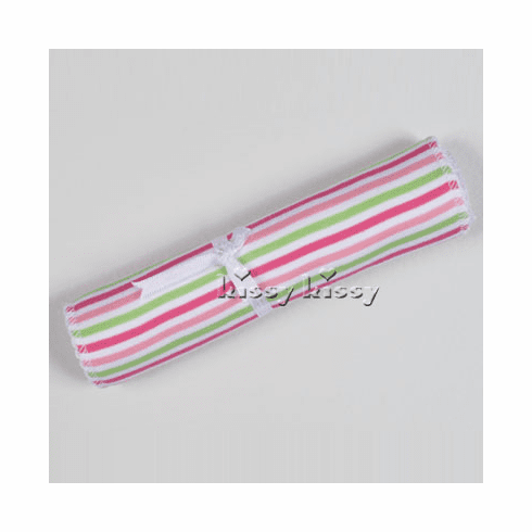 Kissy Kissy Essentials stripe burp multi stripe green