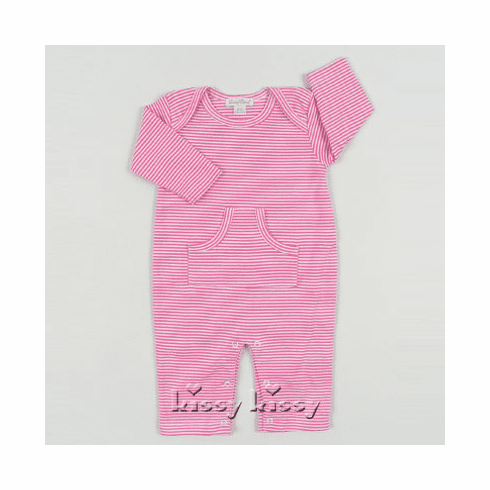 Kissy Kissy Essentials Stripe Playsuit 387-10stfuchsia