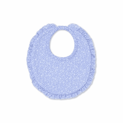 Kissy Kissy Fall Flower Patch Print Bib KKF24FFP13Pblue