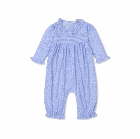 Kissy Kissy Fall Flower Patch Print Playsuit KKF24FFP10Pblue