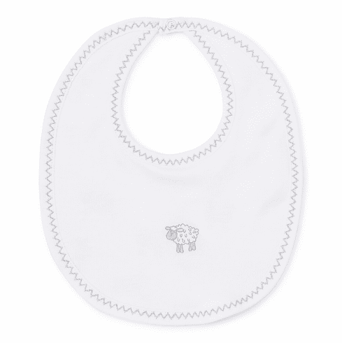 Kissy Kissy Feeling Sheepish Embroidered Bib S19FS13Esilver