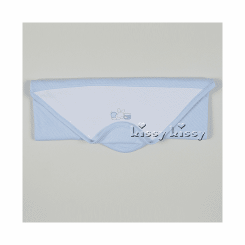 Kissy Kissy Fishbowl Friends Stripe Blanket S15138-08STblue