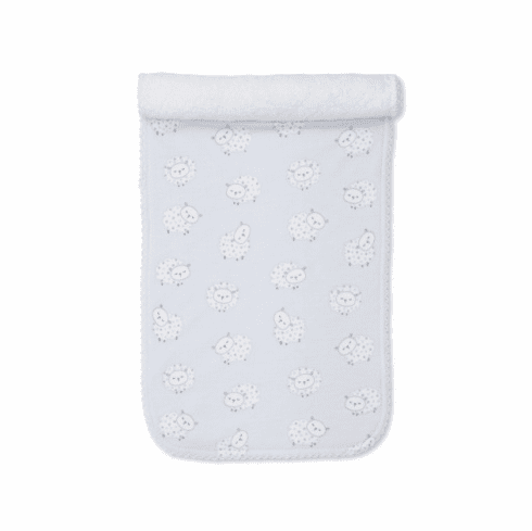 Kissy Kissy Fleecy Sheep Print Burp S24FS30Pblue