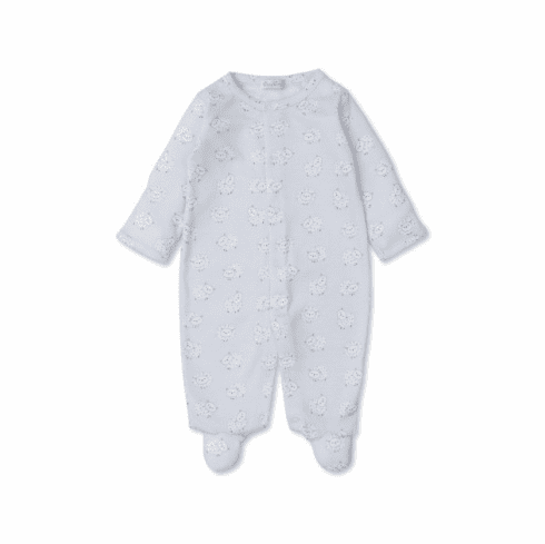 Kissy Kissy Fleecy Sheep Print Footie S24FS04Pblue
