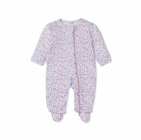 Kissy Kissy Flower Print Footie with Zipper S24FF04Z