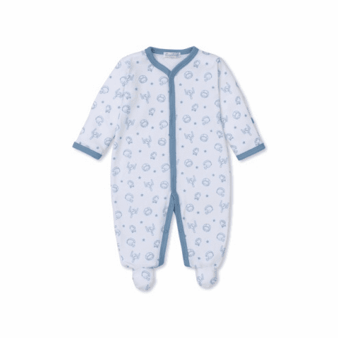 Kissy Kissy Footbal Kicks Print Footie KKF24FK04Pblue