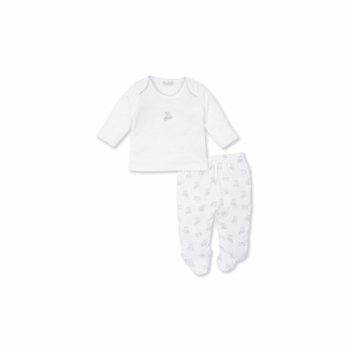 Kissy Kissy Fox Fiesta Print Footed Pant Set F20FF21Pblue