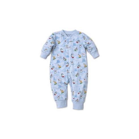 Kissy Kissy Frosty Friends Print Pajamas with Zipper F19FF190Pblue