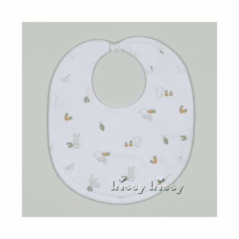 Kissy Kissy Garden Bunny Print Bib S16306-13P