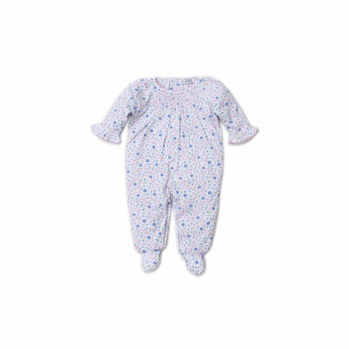 Kissy Kissy Garden Treasure Print Footie with Smocking F19GT04PSmulti