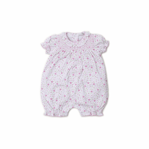 Kissy Kissy Garden Treasures Short Playsuit with Smocking s20GT23smpink