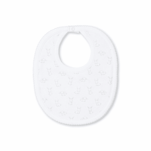 Kissy Kissy Gingham Bunnies Bib S22GB13Pblue