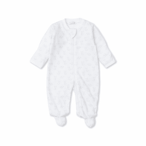 Kissy Kissy Gingham Bunnies Footie with Zipper S22GB04PZblue