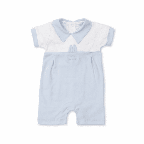 Kissy Kissy Gingham Bunnies Short Blue and White Playsuit S22GB23Pblue