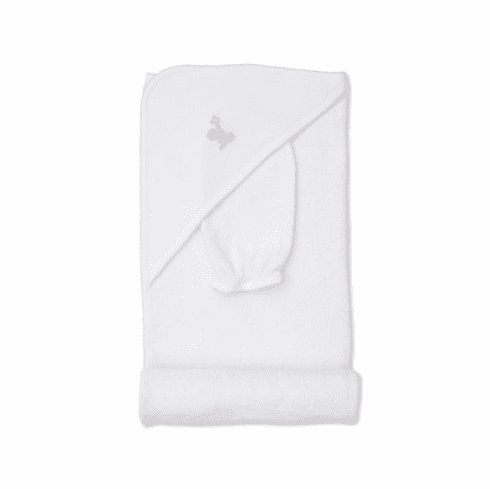 Kissy Kissy Gingham Jungle Print Towel and Mitt SS24GJ59Ppink