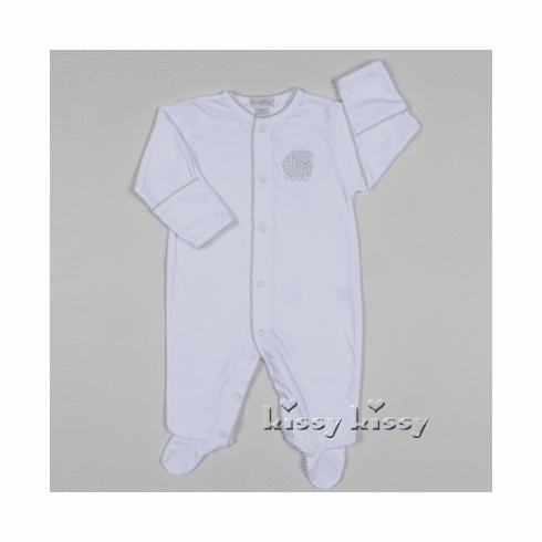 Kissy Kissy Gingham Sheep Footie S14100-04silver