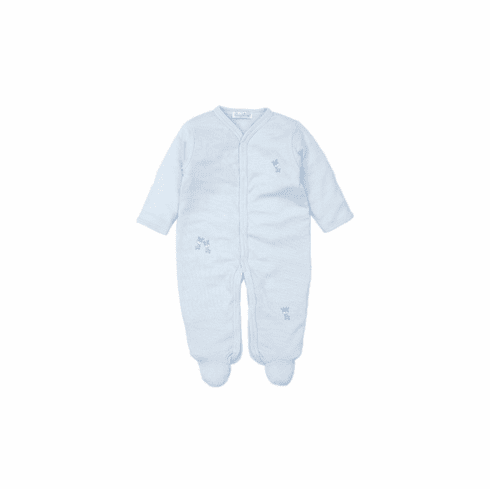 Kissy Kissy Giraffe Giggles Stripe Footie F20GG04STBlue